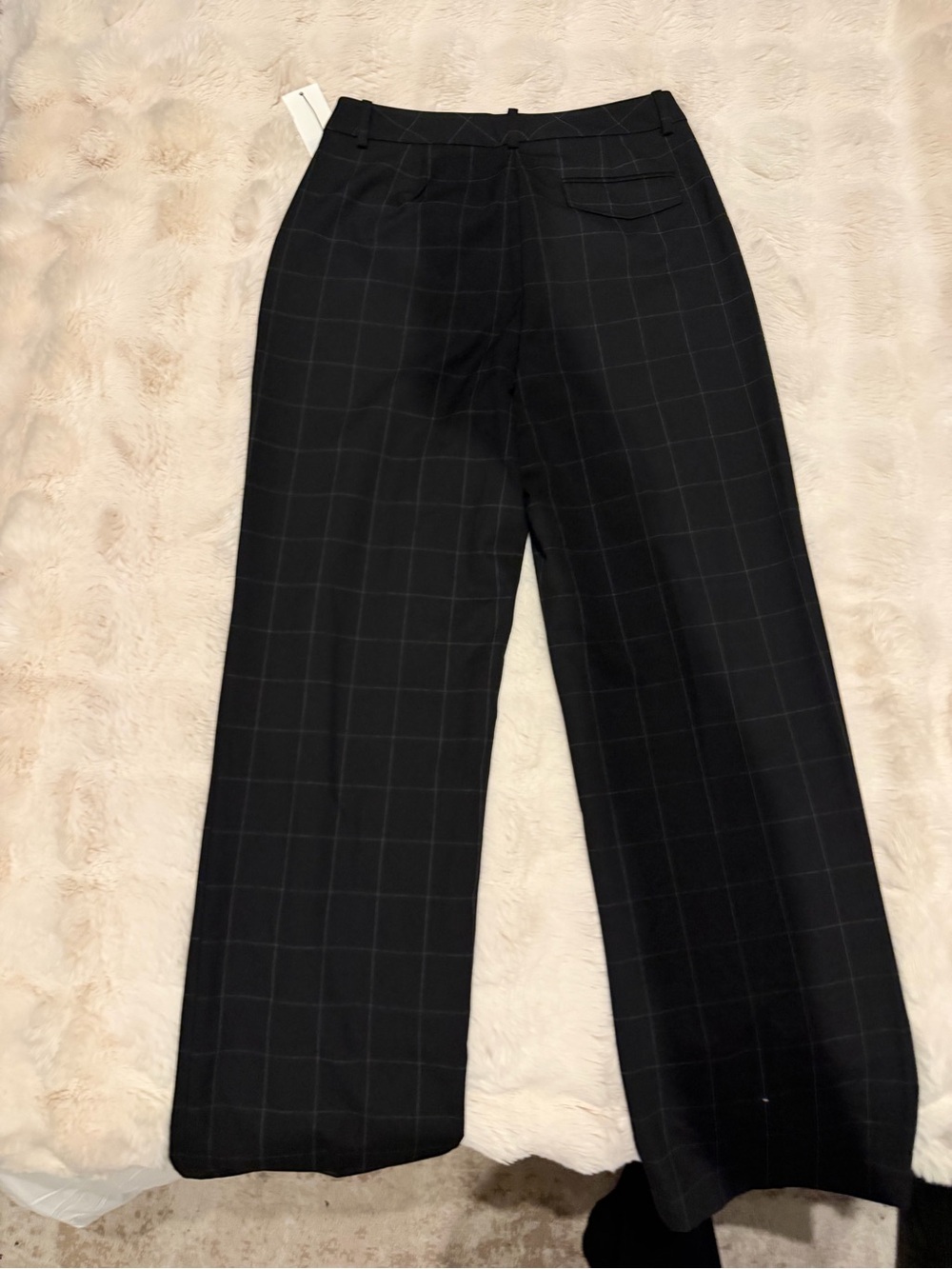 Calvin Klein Black Windowpane Dress Pants